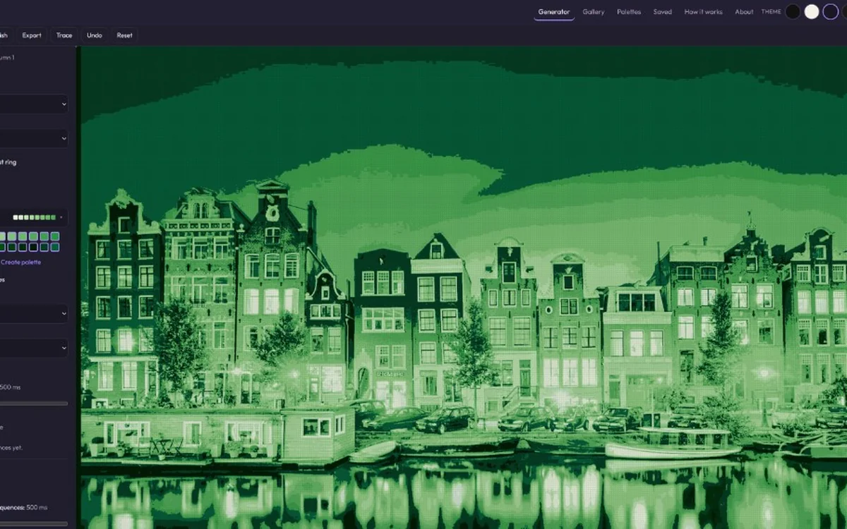 Migomick â€” browser-based geometric art studio with pattern controls and gallery